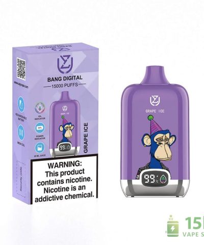Uzy Bang Digital 15000 Puffs Rechargeable Vape - 20ml E-Liquid & LED Display