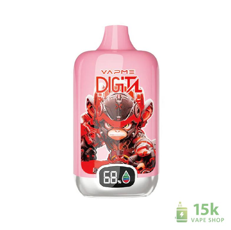 Vapme Digital 12000 使い捨てベイプ:12000パフ、充電式、20mLジュース