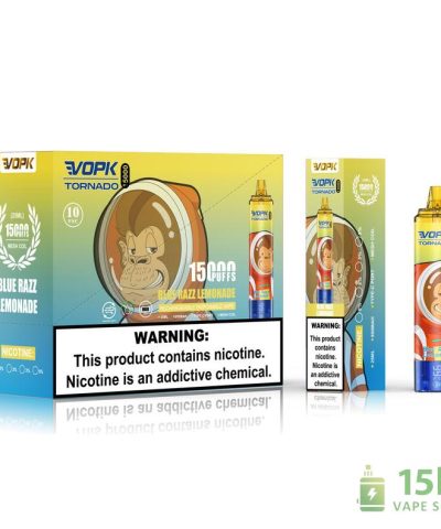 VOPK Tornado 15000 Disposable Vape - 15K Puffs, 25ml E-Liquid, Adjustable Airflow