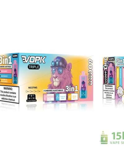 VOPK Triple 60000 Puffs Disposable Vape - 60K Puffs, Triple Flavors, 54mL