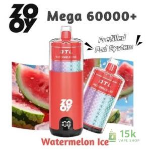 Zooy MEGA 60000 Kit - 60K Puffs Prefilled Pod System with 1700mAh Battery & Smart Screen