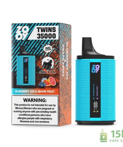Zooy Twins 35000 Dual Flavor Disposable Vape - 35,000 Puffs, Smart Display
